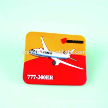 cheap customized airplane shaped pvc crystal glass rubber fridge magnet